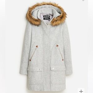 J.Crew Chateau Parka Size 10 Gray